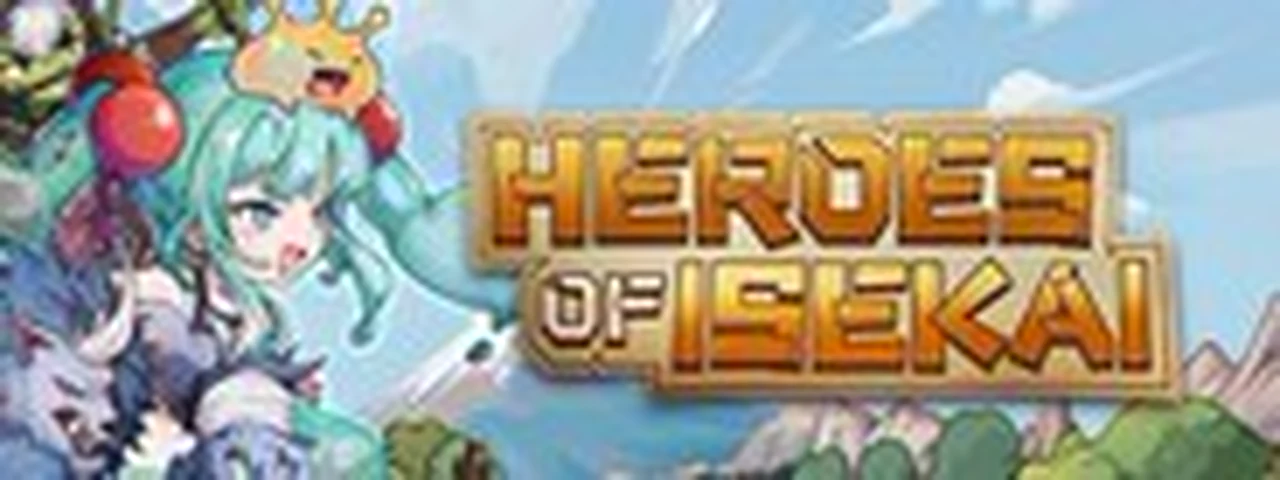 Capsule promocional de Heroes of Isekai na loja do Steam