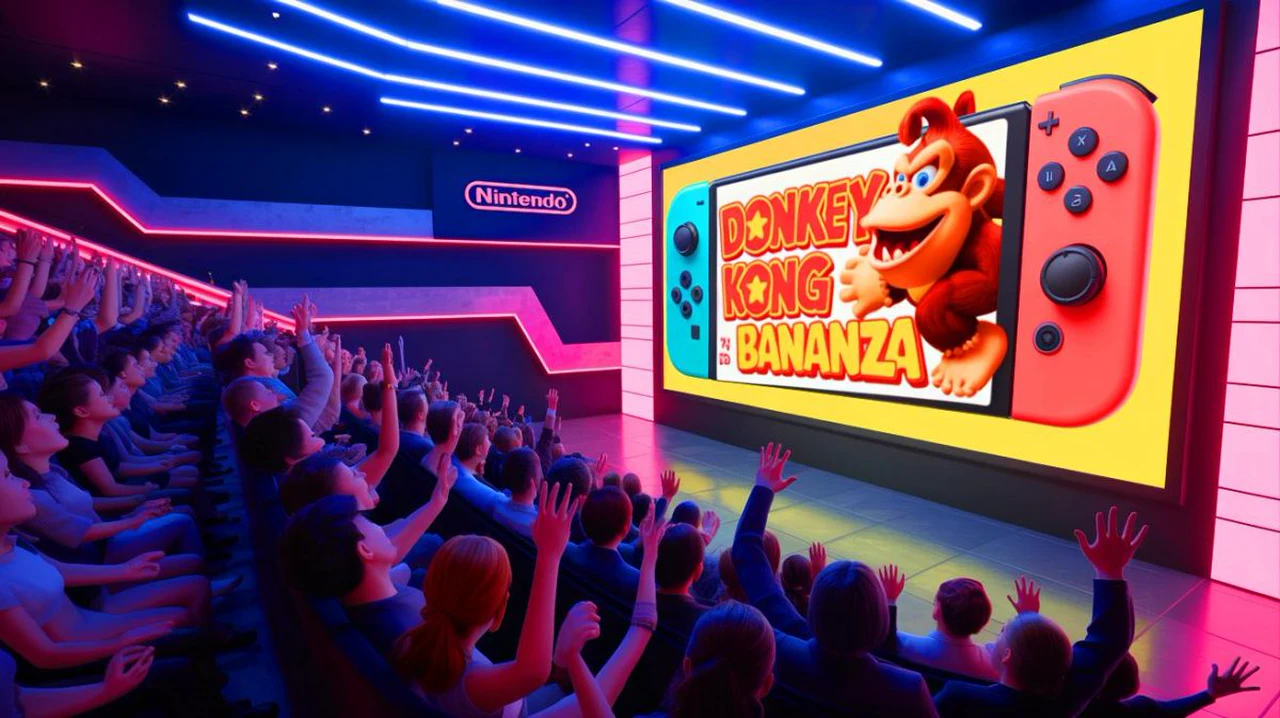 Arte promocional da Nintendo Direct com destaque para os jogos anunciados